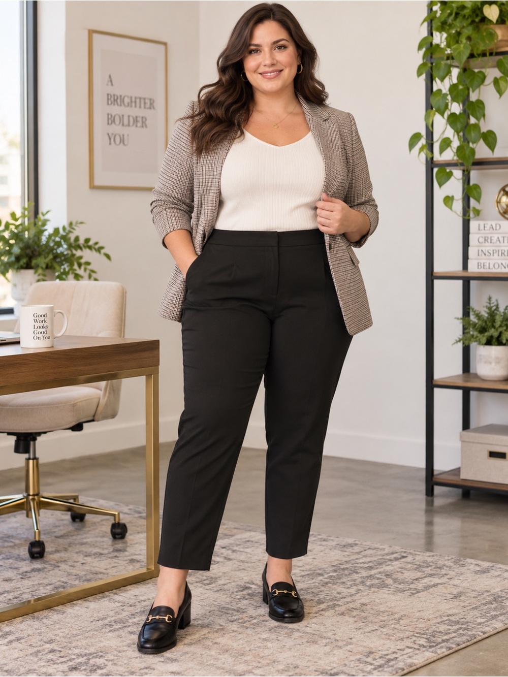 torrid Black Straight-Leg Pull-On Dress Pants